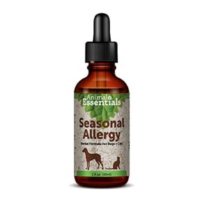 animal essentials seasonal allergy herbal supplement for dogs & cats, 1 fl oz - made in the usa, sweet tasting allergy relief