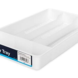 Camco 43508 Cutlery Tray - Designed for RV and Compact Kitchen Drawers - Easily Organize and Store Kitchen Flatware - White