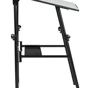 SD Studio Designs Ultima, Foldable Crafting Desk Top Angle and Height Adjustable Drafting Table, 42" W X 30" D, Black/White