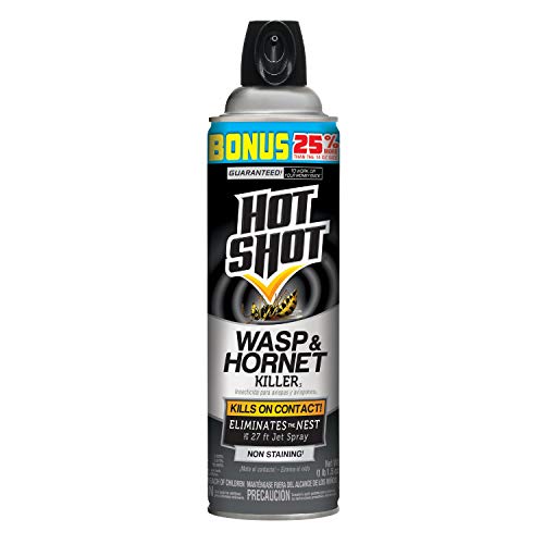 Hot Shot Wasp & Hornet Killer Spray, Eliminates The Nest, Sprays Up Tp 27 Feet, 17.5 fl Ounce