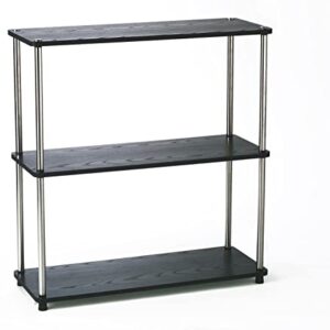 Convenience Concepts Designs2Go 3 Tier Bookshelf, Black