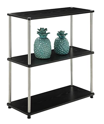 Convenience Concepts Designs2Go 3 Tier Bookshelf, Black