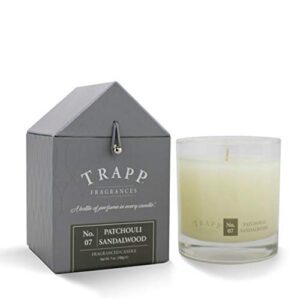 trapp signature home collection no. 7 patchouli sandalwood poured scented candle, 7 ounce