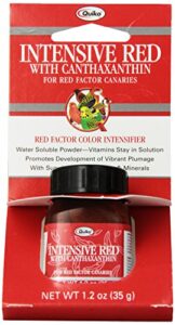 quiko intensive red with canthaxanthin for red-factor canaries, vitamin & mineral supplement, red-factor color intensifier, 1.2 ounce