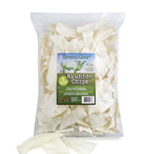 Green Cow Rawhide Dog Bones, Natural Chips, 5-Pound Bag