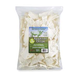 Green Cow Rawhide Dog Bones, Natural Chips, 5-Pound Bag