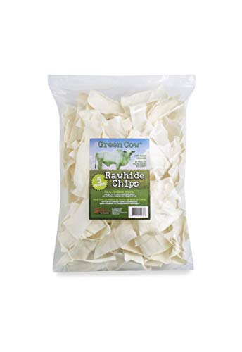 Green Cow Rawhide Dog Bones, Natural Chips, 5-Pound Bag