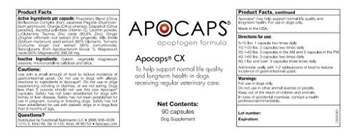 Apocaps CX Apoptogen Formula for Dogs , 90 Count (Pack of 1)