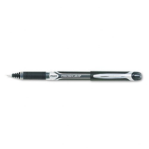 Pilot : Precise Grip Stick Roller Ball Pen, Metallic Barrel, Black Ink, Bold Point -:- Sold as 2 Packs of - 1 - / - Total of 2 Each