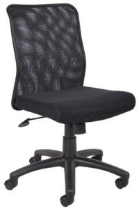 boss office products budget mesh task chair without arms in black