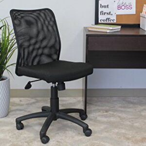 Boss Office Products Budget Mesh Task Chair without Arms in Black