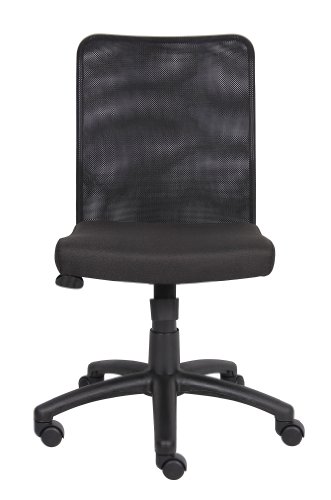 Boss Office Products Budget Mesh Task Chair without Arms in Black