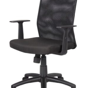 Boss Office Products Budget Mesh Task Chair with Arms in Black