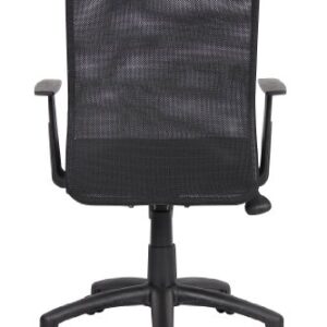 Boss Office Products Budget Mesh Task Chair with Arms in Black