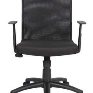 Boss Office Products Budget Mesh Task Chair with Arms in Black