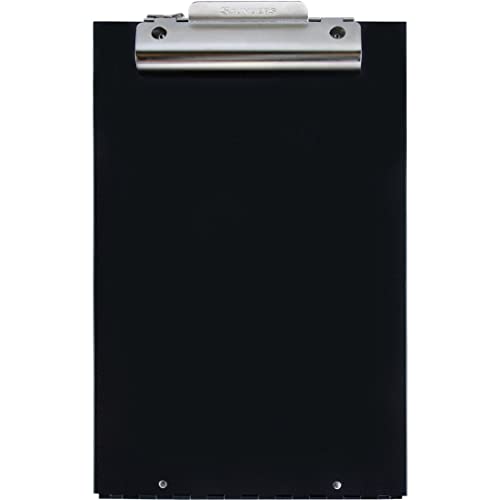 Saunders Metal Clipboard with Storage, Legal Size Heavy Duty Contractor Grade Clipboard, Recycled Aluminum Dual Storage Form Holder with High Capacity Clip, Assembled in USA, Black Cruiser-Mate