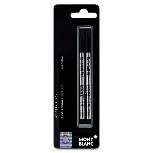 MONTBLANC MNB15158 - Rollerball Pen Refill, Medium Point, 2/PK, Black Ink