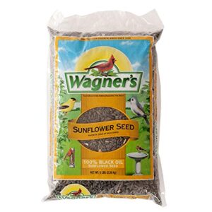 wagner's 52023 black oil sunflower seed wild bird food, 5-pound bag