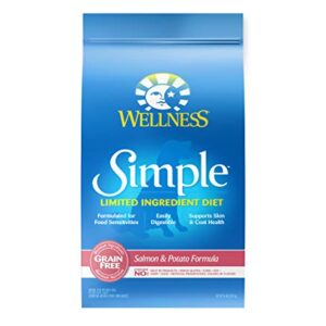 Wellness Simple Natural Grain Free Limited Ingredient Dry Dog Food, Salmon and Potato Recipe, 24-Pound Bag