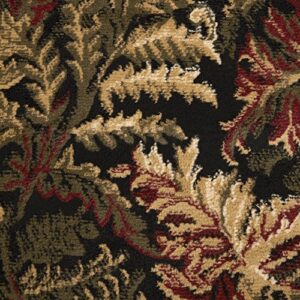 Home Dynamix Optimum Kawan Area Rug 5'2" x 7'2" Traditional Area Rug, Black/Burgundy/Ivory