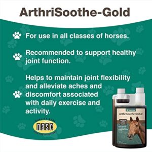 NaturVet ArthriSoothe-GOLD Advanced Equine Glucosamine Joint Supplement Formula for Horses, Liquid, Made in The USA with Globally Source Ingredients 32 Ounce
