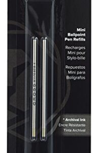 Cross Mini Ballpoint Pen Refill Leather Accessory Pens, Medium Black (8518-4)