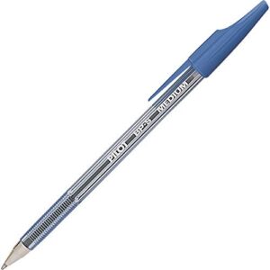 Pilot, 36711, Better Stick Ballpoint Pen, Medium 1mm, Blue Ink, Translucent Blue Barrel, Dozen