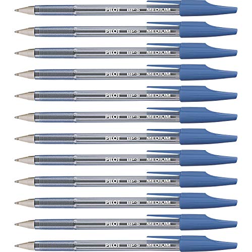 Pilot, 36711, Better Stick Ballpoint Pen, Medium 1mm, Blue Ink, Translucent Blue Barrel, Dozen