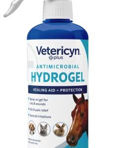 Vetericyn Plus All Animal Wound Care Hydrogel Spray | Healing Aid and Wound Protectant, Sprayable Gel to Relieve Dog, Cat, Horse Itchy Skin, Safe for All Animals. 16 ounces