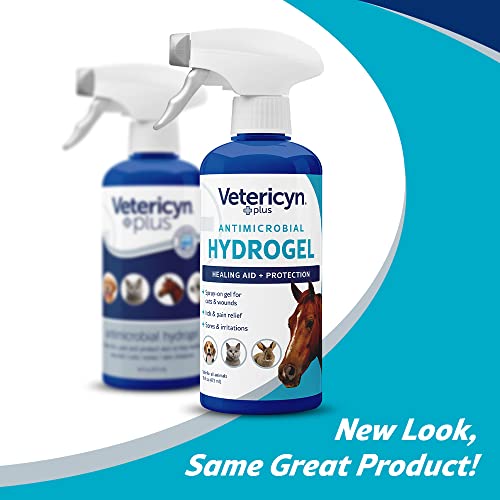 Vetericyn Plus All Animal Wound Care Hydrogel Spray | Healing Aid and Wound Protectant, Sprayable Gel to Relieve Dog, Cat, Horse Itchy Skin, Safe for All Animals. 16 ounces