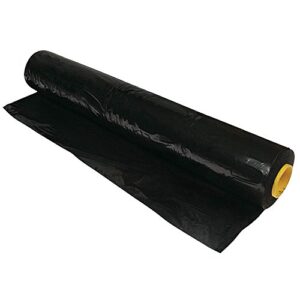 poly mulch sheeting, black, 1.5mil thick and 1,000 feet long (3 feet wide)