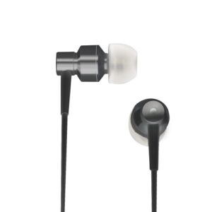 coby cvem87 stereo earphones with microphone for iphone - black