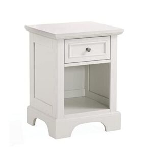 home styles naples white nightstand with drawer, mahogany hardwood solids and engineered woods, and open storage space