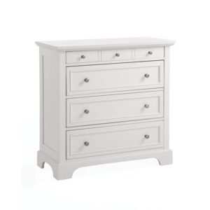 Home Styles Naples White Finish Four Drawer Chest including Top Drawer Felt Lined for Jewelry