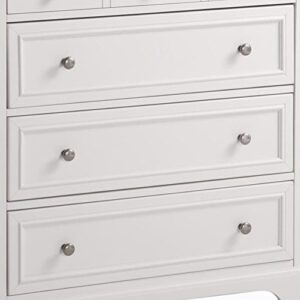 Home Styles Naples White Finish Four Drawer Chest including Top Drawer Felt Lined for Jewelry