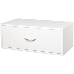 Organized Living freedomRail 1 Drawer Double Hang OBox - White