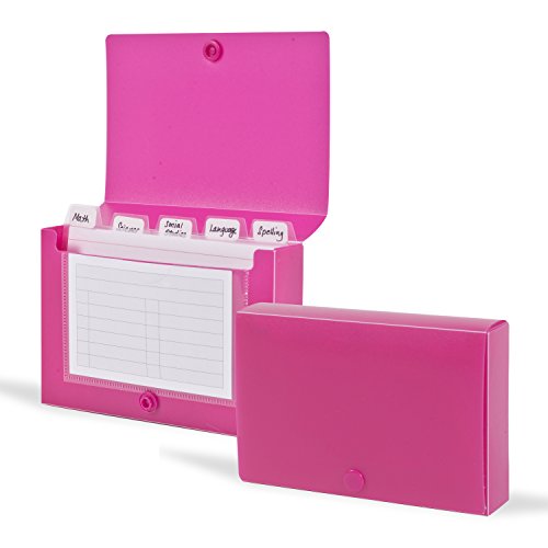 DocIt Index Card Holder 3x5 for Storing Recipe Cards, School Index Cards & More, Color May Vary (00868)