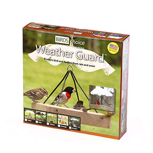 Birds Choice WGCLEAR Weatherguard, Weather-Resistant Acrylic Bird Feeder Weatherguard, 13", Clear…