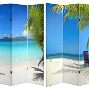 Oriental Furniture 6 ft. Tall Double Sided Ocean Room Divider