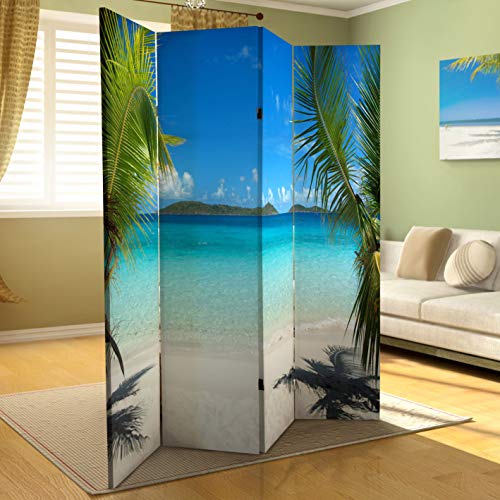 Oriental Furniture 6 ft. Tall Double Sided Ocean Room Divider