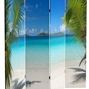 Oriental Furniture 6 ft. Tall Double Sided Ocean Room Divider