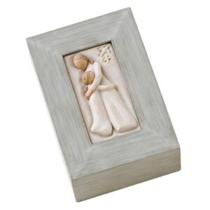 willow tree mother and daughter, sculpted hand-painted memory box