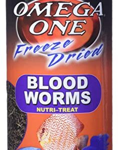 Omega One Freeze Dried Blood Worms, 0.96 oz