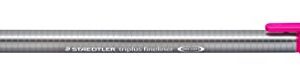 STAEDTLER 334 Triplus Fineliner Superfine Point Pens, 0.3 mm, Magenta, Box of 10