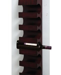 Cape Craftsmen Wooden Wine Bottle Holder Rack Easy to Install Wall Mounted Design, Golds 6 bottles, 3 Feet.