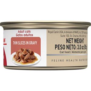 Royal Canin Adult Feline Health Nutrition Instinctive Thin Slices in Gravy Canned Wet Cat Food, 3 oz cans 24-ct