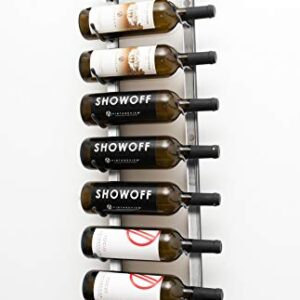 VintageView W Series Wine Rack 3 - Single Depth, Metal Wall Mounted Wine Rack - Modern, Easy Access Wine Storage - Space Saving Wine Rack with 9 Bottle Storage Capacity - (Brushed Nickel)