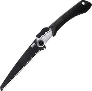 sog folding saw - wood saw, hand saw, pruning saw and camping saw with 8.25 inch removable blade and compact sheath for foldable saw (f10n-cp) , black