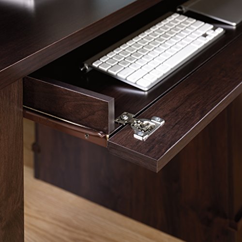 Sauder Office Port Desk, L: 65.51" x W: 29.53" x H: 29.29", Dark Alder Finish