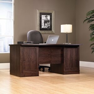 Sauder Office Port Desk, L: 65.51" x W: 29.53" x H: 29.29", Dark Alder Finish